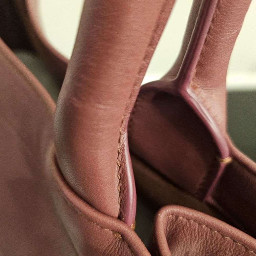 🌸 Christian Dior Medium Leather Book Tote – Dark Mauve | Entrupy COA 🌸 - Picture 13 of 16